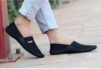 Stylish Black Mesh Slip-On Shoes