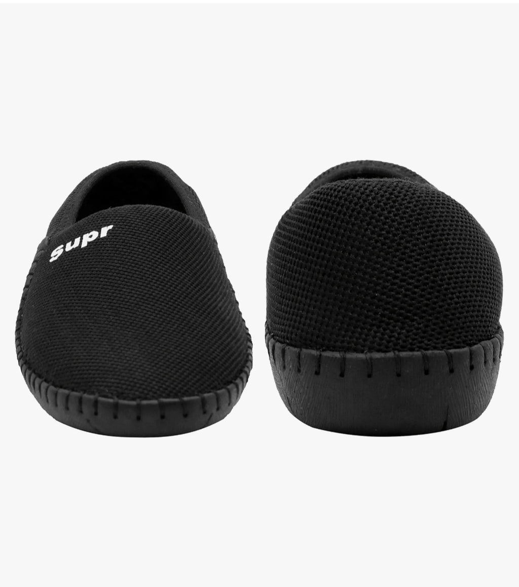 Stylish Black Mesh Slip-On Shoes