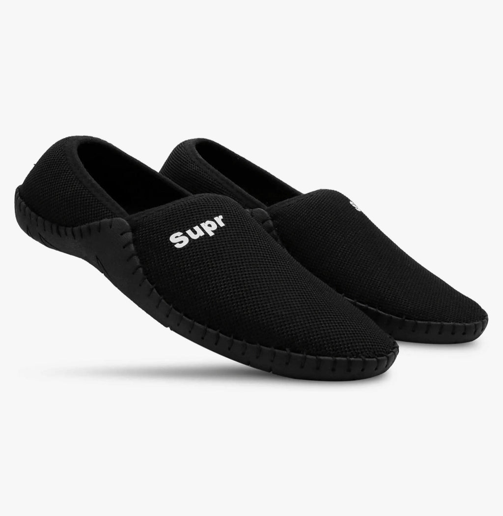 Stylish Black Mesh Slip-On Shoes