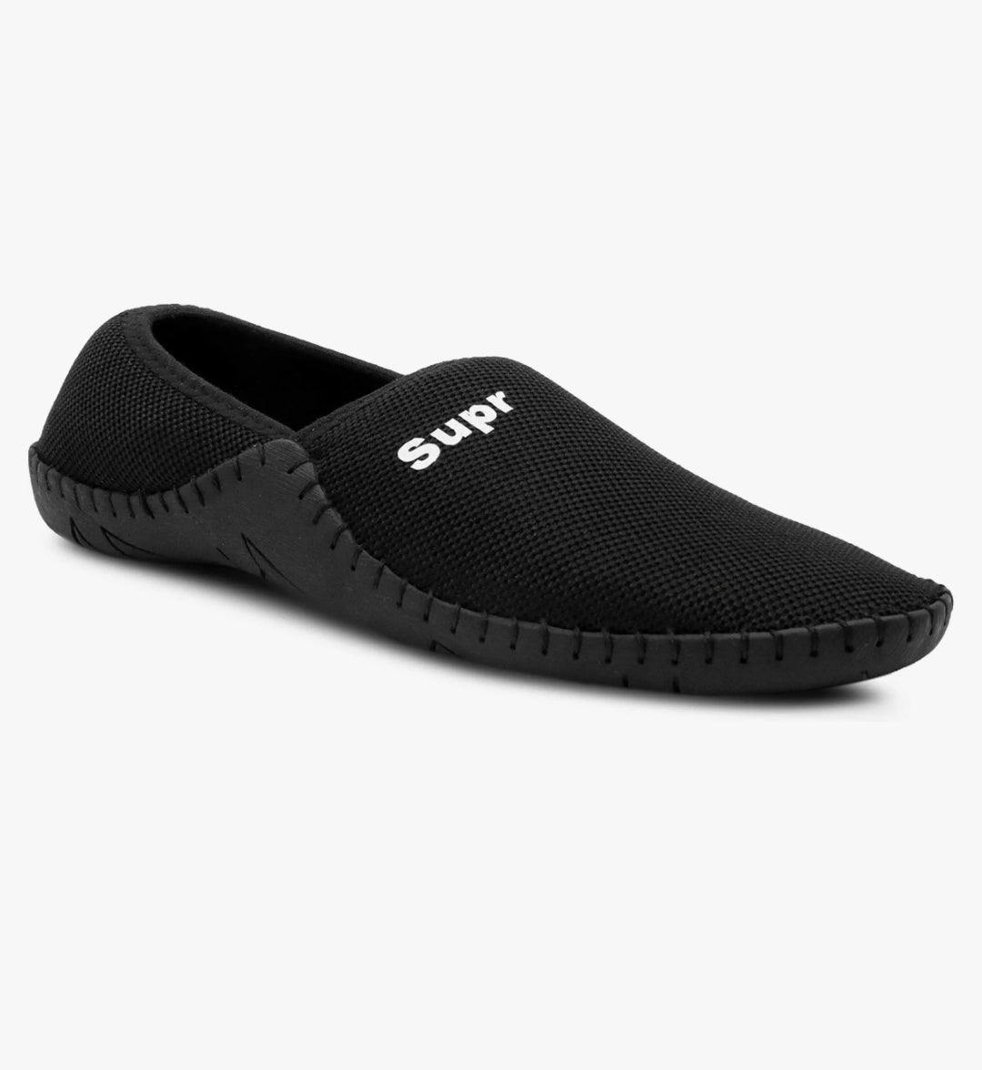 Stylish Black Mesh Slip-On Shoes