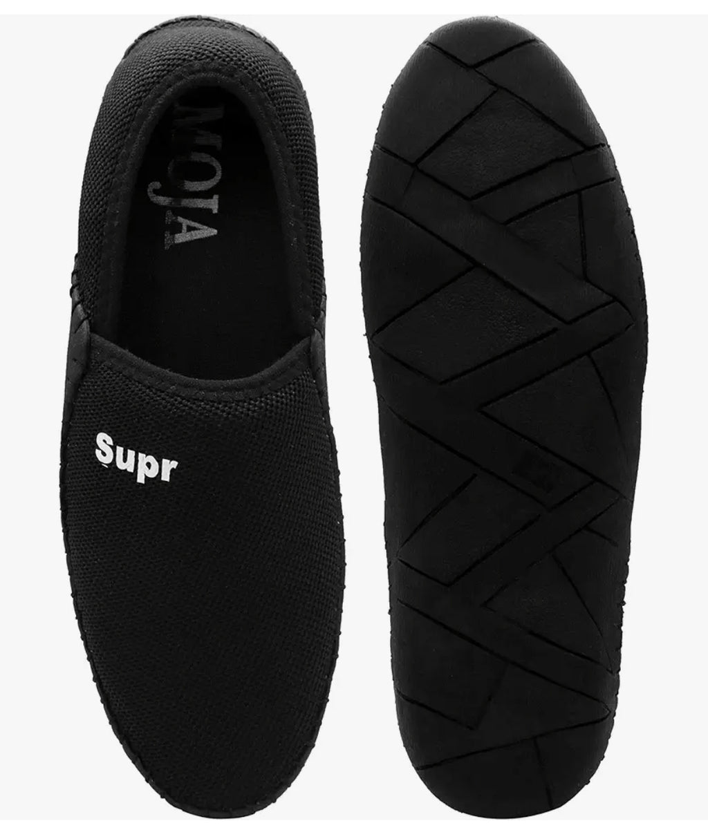 Stylish Black Mesh Slip-On Shoes