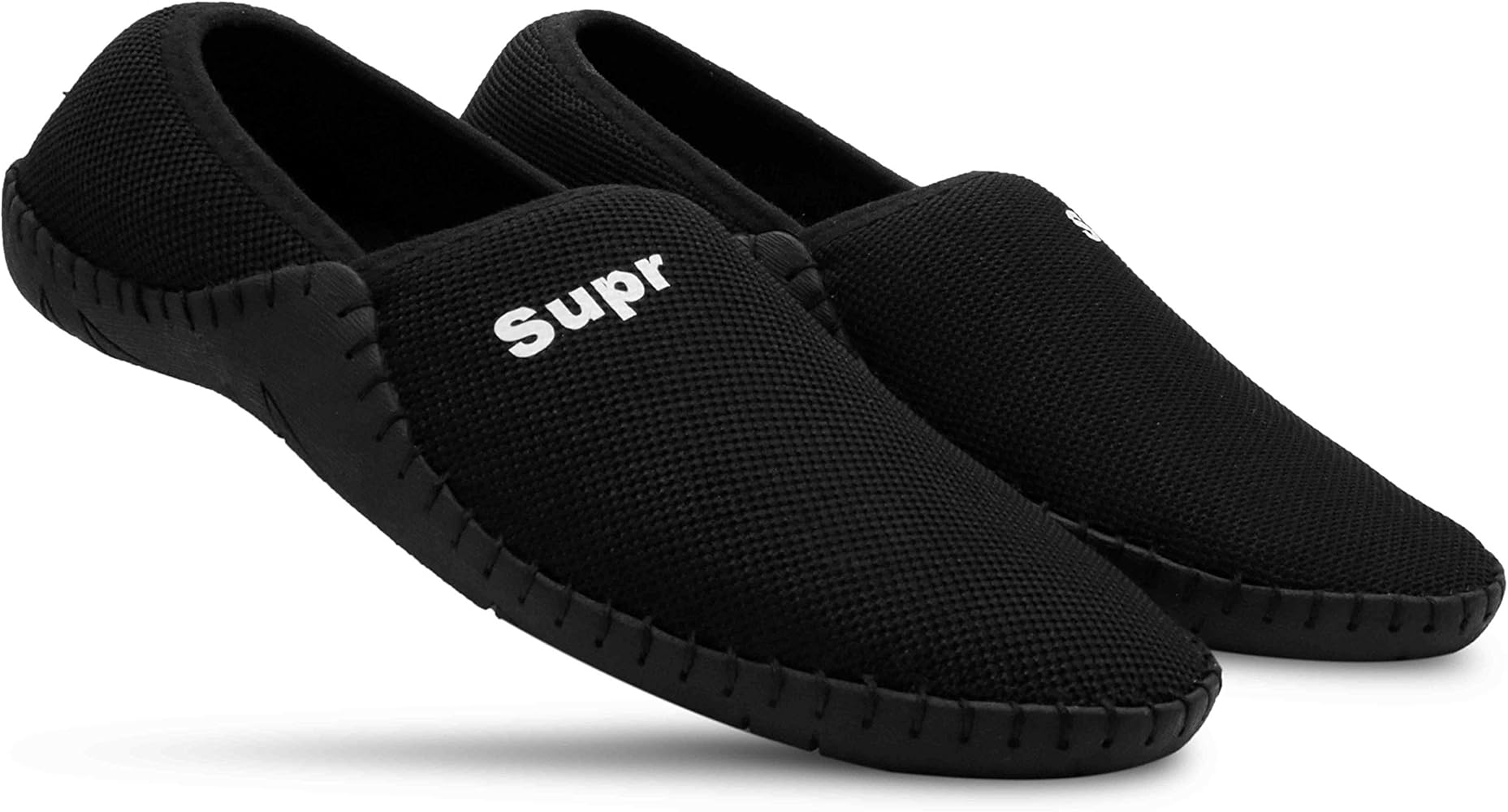 Stylish Black Mesh Slip-On Shoes